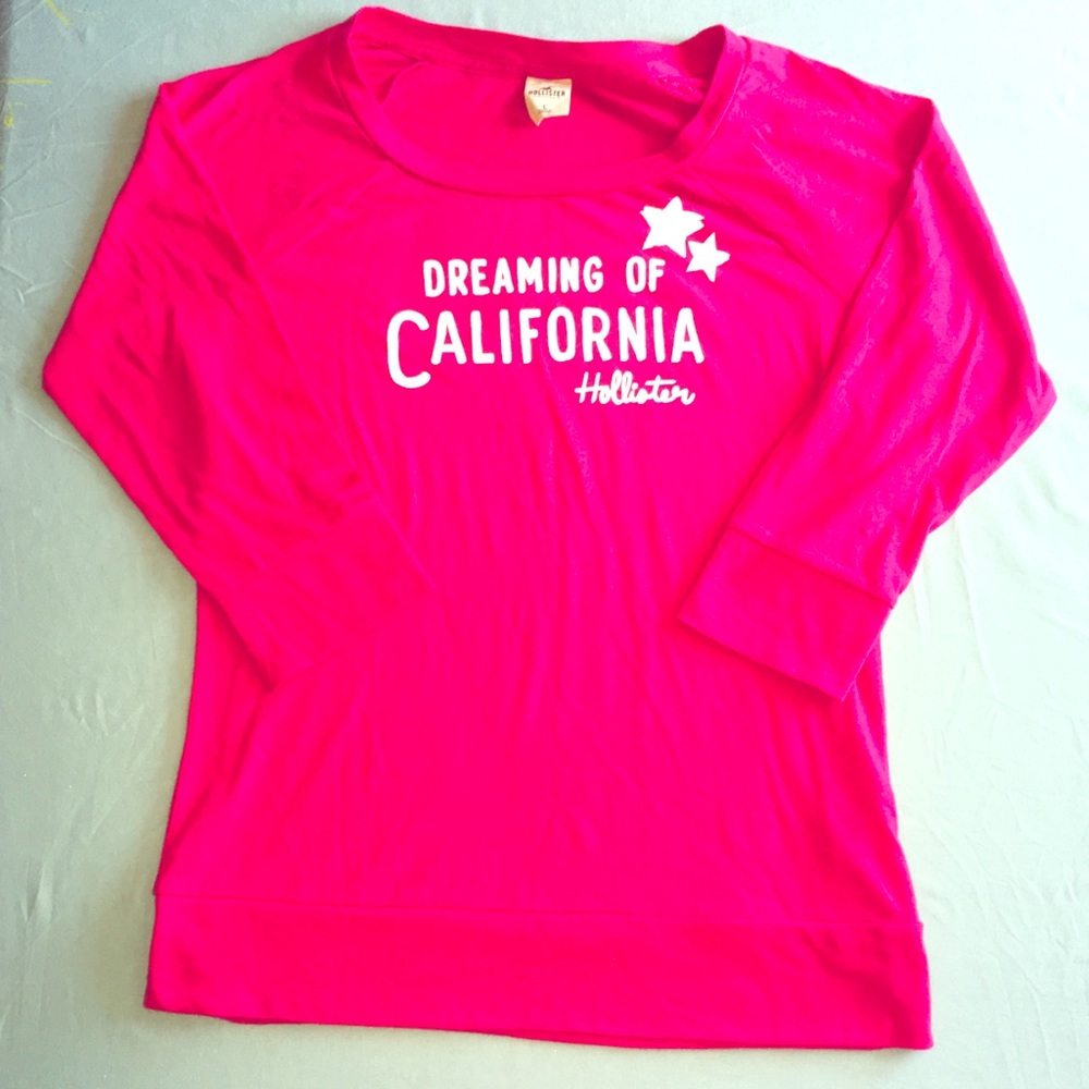 Hollister Pink Half Sleeve Shirt